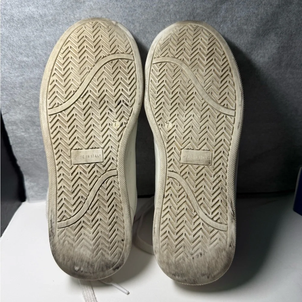 Valentino White and Pink Leather Sneakers size 7